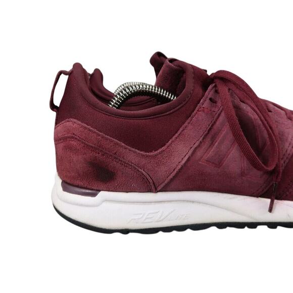 New Balance Shoes Mens 8.5 Sneakers Lifestyle 247 Suede Burgundy Active Casual - Picture 3 of 13